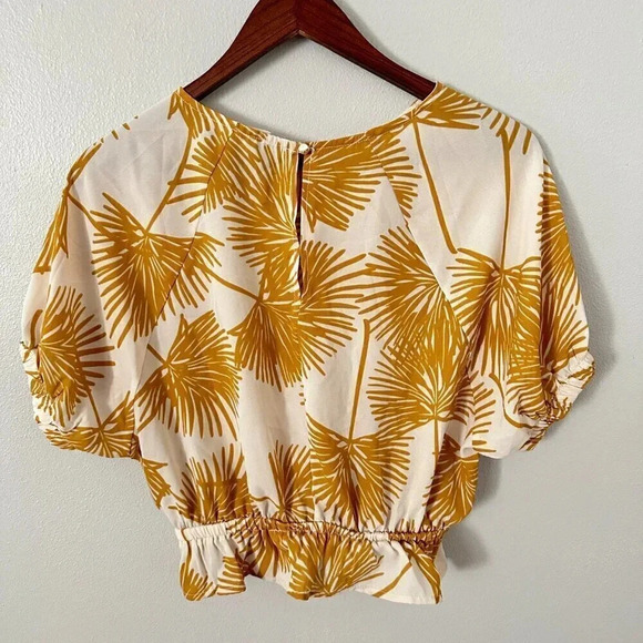Talulah Crop Top Palm Print sz Small - Picture 2 of 2